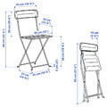 SUNDSÖ Folding chair, off-white outdoor