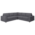 VIMLE Corner sofa, 4-seat, with wide armrests/Gunnared medium grey