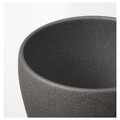 PERSILLADE Plant pot, dark grey, 12 cm