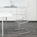 TOBIAS Chair, transparent, chrome-plated