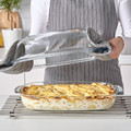 BUREN Oven / serving dish with lid, transparent glass