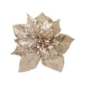 Christmas Decoration Flower with Clip, champagne