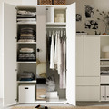 VIHALS Wardrobe with 2 doors, white, 105x57x200 cm