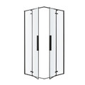 GoodHome Shower Enclosure Ezili 80 x 80 cm, black/transparent