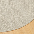 FULLMAKT Rug flatwoven, in/outdoor, beige/mélange, 130 cm