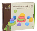 Joueco Wooden Rainbow Stacking Rocks 3+