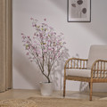 FEJKA Artificial potted plant, in/outdoor cherry-blossoms, 19 cm