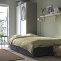 NYHAMN 3-seat sofa-bed, with foam mattress Naggen/dark grey