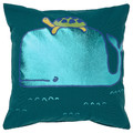 BLÅVINGAD Cushion cover, whale pattern/blue-green, 50x50 cm