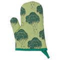 TORVFLY Oven glove, patterned, green