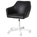 TOSSBERG / MALSKÄR Swivel chair, Grann black/white