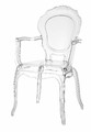 Chair Queen Arm, transparent