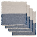 NISSÖGA Napkin, grey/dark blue, 35x35 cm, 4 pack