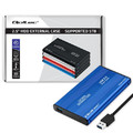 Qoltec External Hard Drive Case HDD/SSD 2.5'' SATA3 | USB 3.0, blue