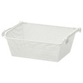 KOMPLEMENT Mesh basket with pull-out rail, white, 50x35 cm