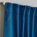 MAJGULL Block-out curtains, 1 pair, dark blue, 145x300 cm