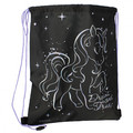 Drawstring Bag School Shoes/Clothes Bag Unicorn black