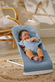 BABYBJÖRN - Bouncer BLISS - Blue, Cotton, Petal Quilt