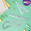 Geometry Set Pilot 4-piece, 1 set, assorted colours