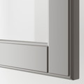 METOD Wall cabinet with 2 glass doors, white/Bodbyn grey, 80x40 cm