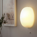 KALLBLIXT Wall lamp, wired-in installation, white glass, 21.5x11x27 cm