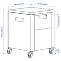 TROTTEN Storage unit on castors, anthracite, 35x47 cm