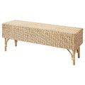 TOLKNING Bench with storage, handmade rattan, 120 cm