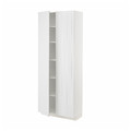 METOD High cabinet with shelves, white/Stensund white, 80x37x200 cm