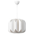 MOJNA Pendant lamp shade, textile, white, 47 cm