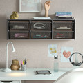 TROFAST Wall storage, grey/dark grey, 99x21x30 cm