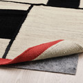 RASTPLATS Rug, flatwoven, handmade beige/black, 170x240 cm