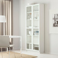 BILLY / OXBERG Bookcase, white, glass, 80x30x202 cm