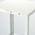 BLÅLIDEN Glass-door cabinet, white, 35x32x151 cm