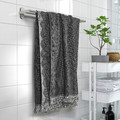 FJÄLLSTARR Bath sheet, dark grey, 100x150 cm