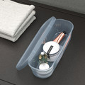 RYKTA Storage box with lid, transparent, 9x24x7 cm/0.5 l