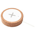 NORDMÄRKE Wireless charger, white, cork