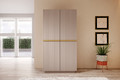 Wardrobe Nicole 100 cm, antique pink, gold handles