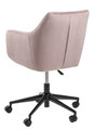 Swivel Desk Chair Nora, velvet, pink