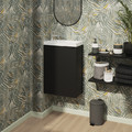 Goodhome Wall-mounted Basin Cabinet Imandra 44cm, matt black