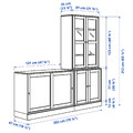 HAVSTA Storage combination w sliding doors, grey-beige, 202x47x212 cm