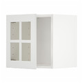 METOD Wall cabinet with glass door, white/Stensund white, 40x40 cm