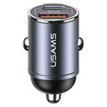 USAMS Car Charger 30W 1xUSB+ 1xUSB-C Fast Charge C38