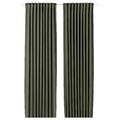 MAJGULL Block-out curtains, 1 pair, dark green, 145x300 cm