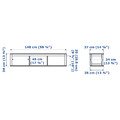 HEMNES Wall/bridging shelf, white stain, 148x37 cm