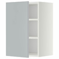 METOD Wall cabinet with shelves, white/Veddinge grey, 40x60 cm