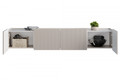 Wall-Mounted TV Cabinet Malmi 200 cm, cashmere, crema bianca, gold