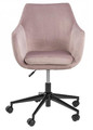 Swivel Desk Chair Nora, velvet, pink