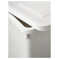 SOCKERBIT Box with lid, white, 38x51x30 cm