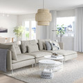 SÖDERHAMN 4-seat sofa, with chaise longue, Viarp beige/brown