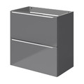 Goodhome Wall-mounted Basin Cabinet Imandra Slim 60cm, grey